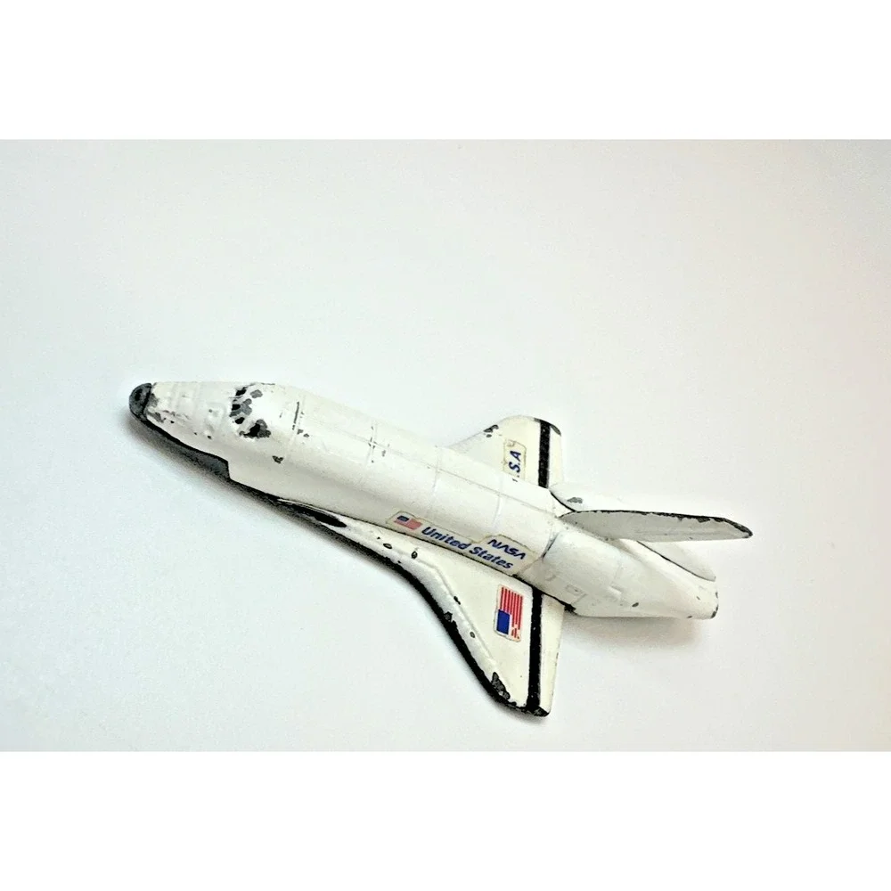 Vintage Ertl NASA Space Shuttle Die Cast Metal Toy USA White Orbiter 3 Inch